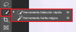 herramienta selección rápida photoshop