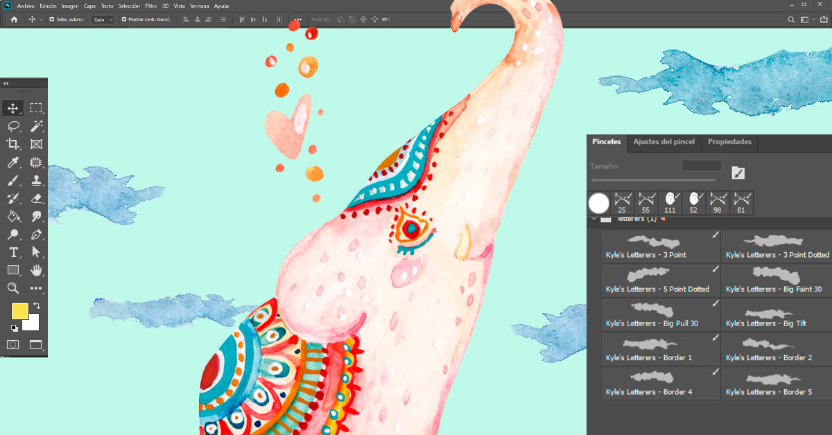 250 brushes estilo acuarela para Photoshop que debes descargar